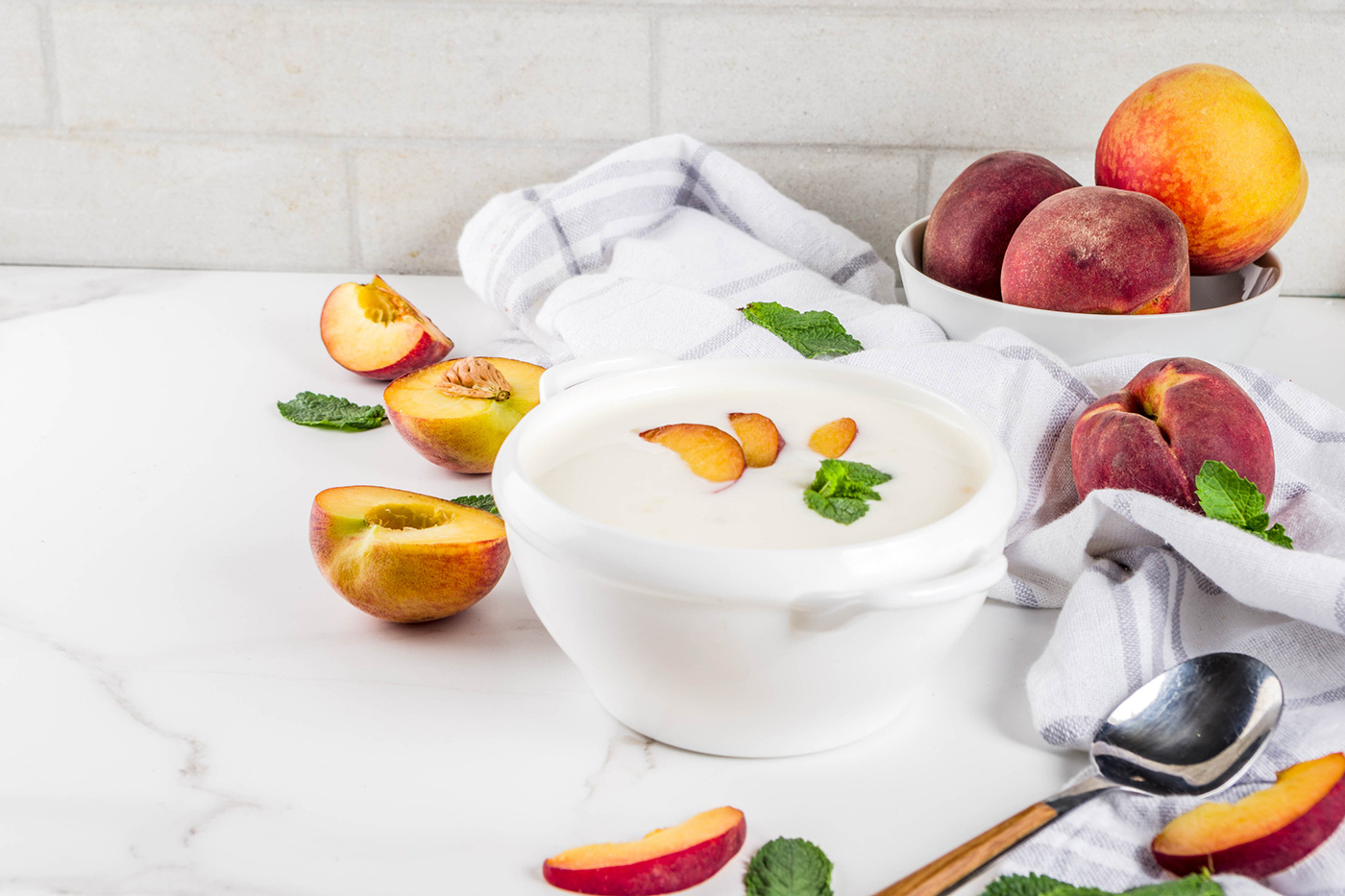 chilled peach soup