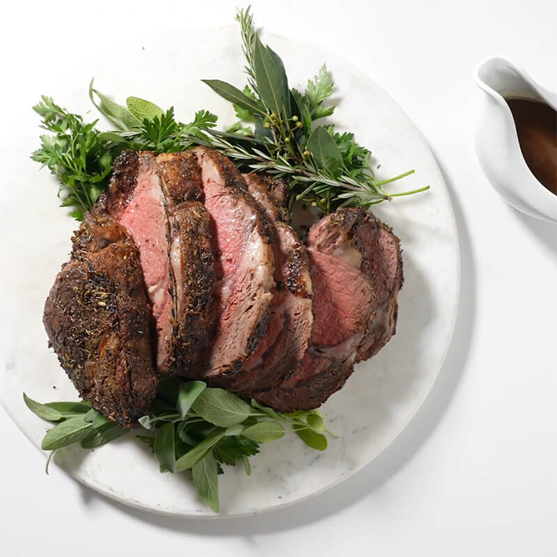 herb crusted rib roast