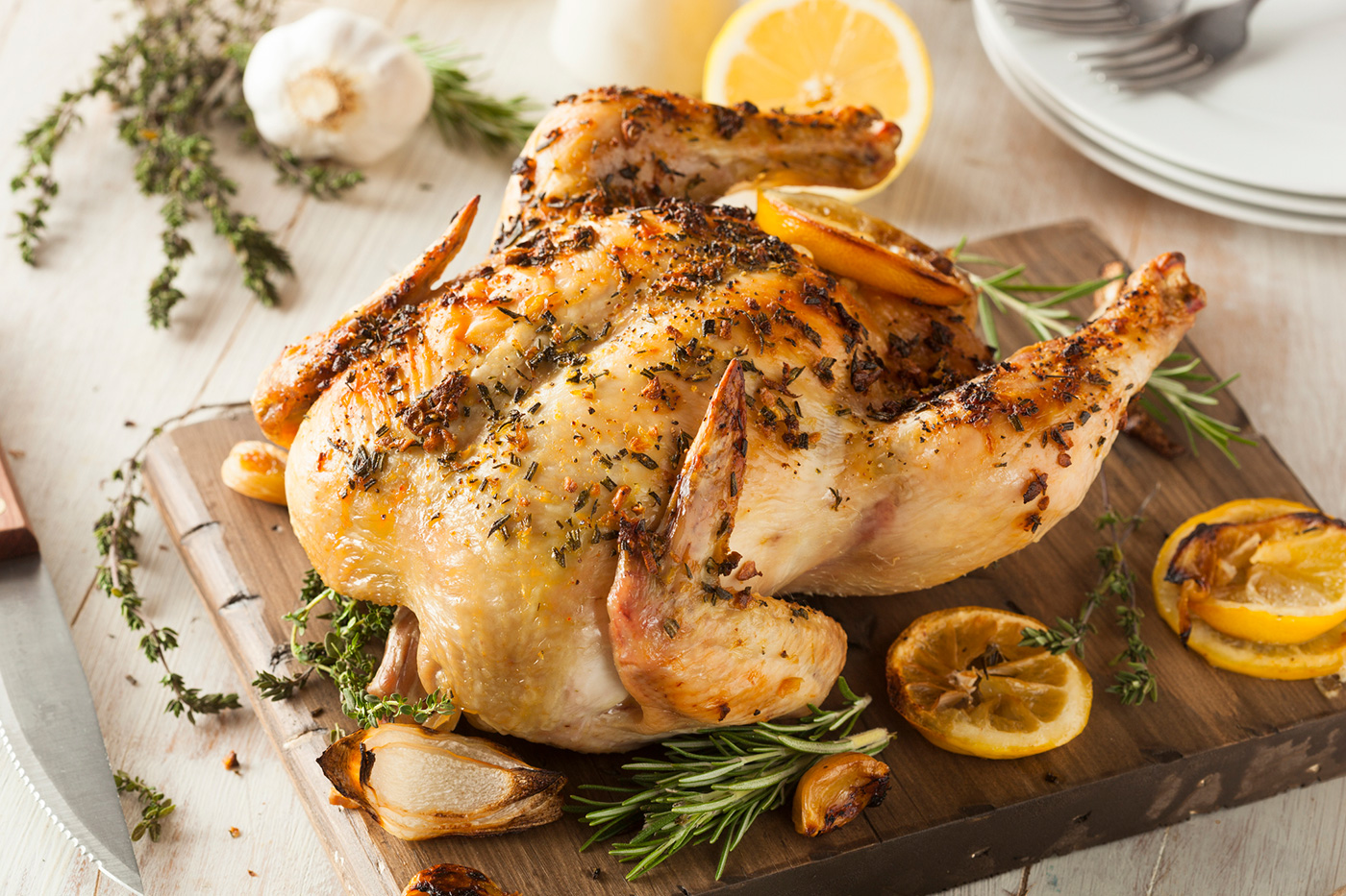 herb and lemon roasted chicken