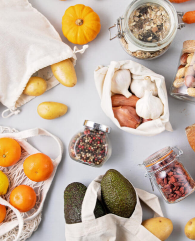 produce spread on table