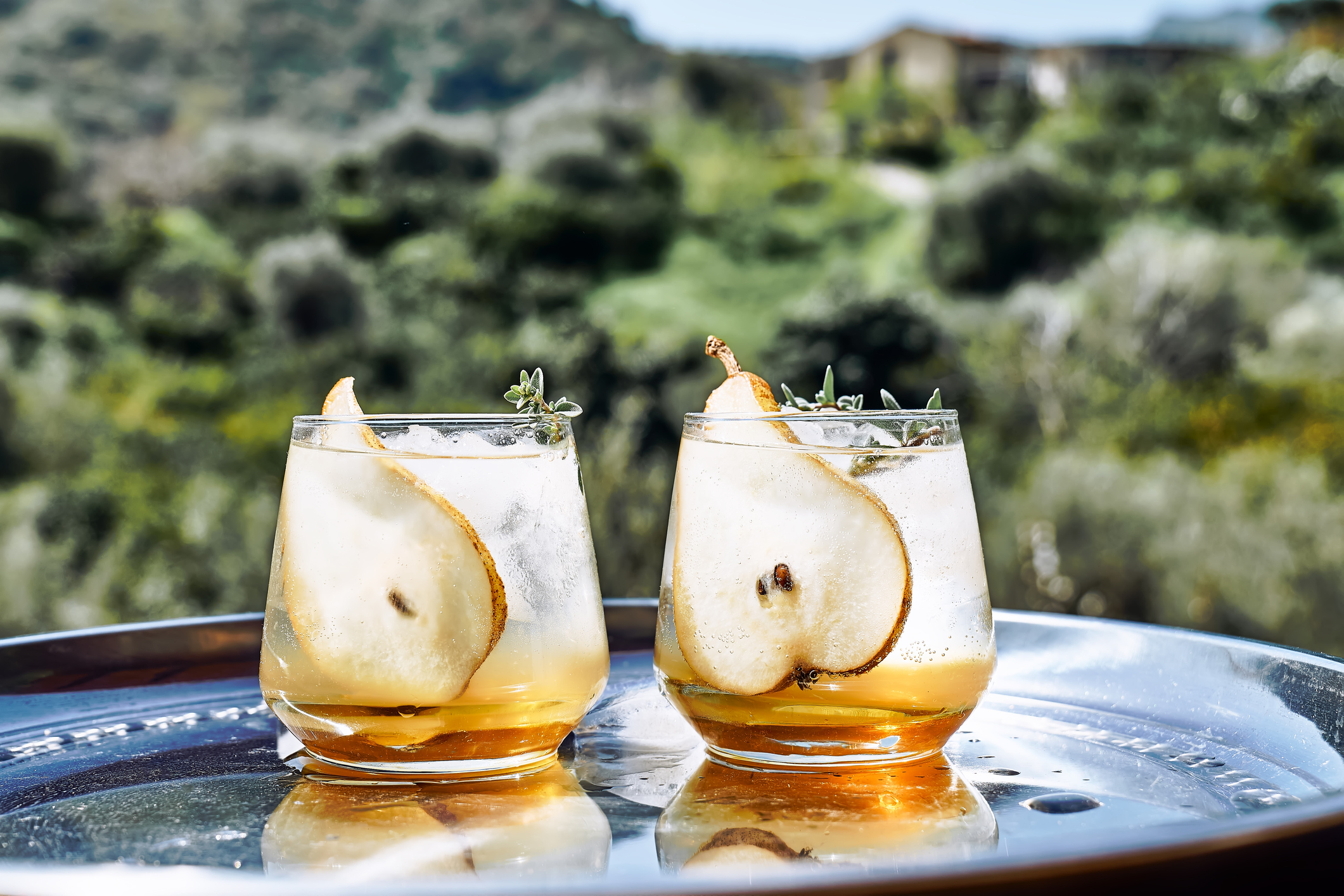 spicy pear punch mocktail