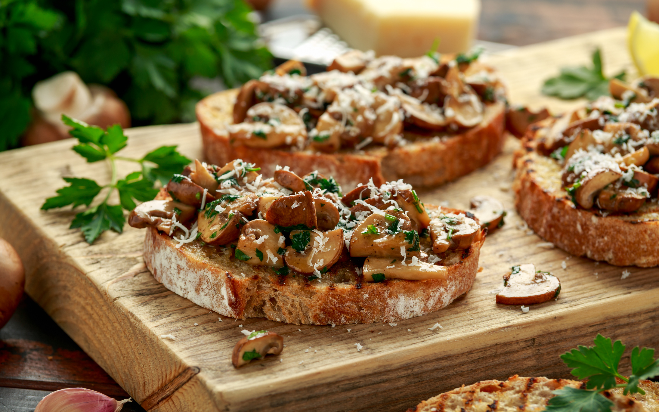 grilled mushroom bruschetta