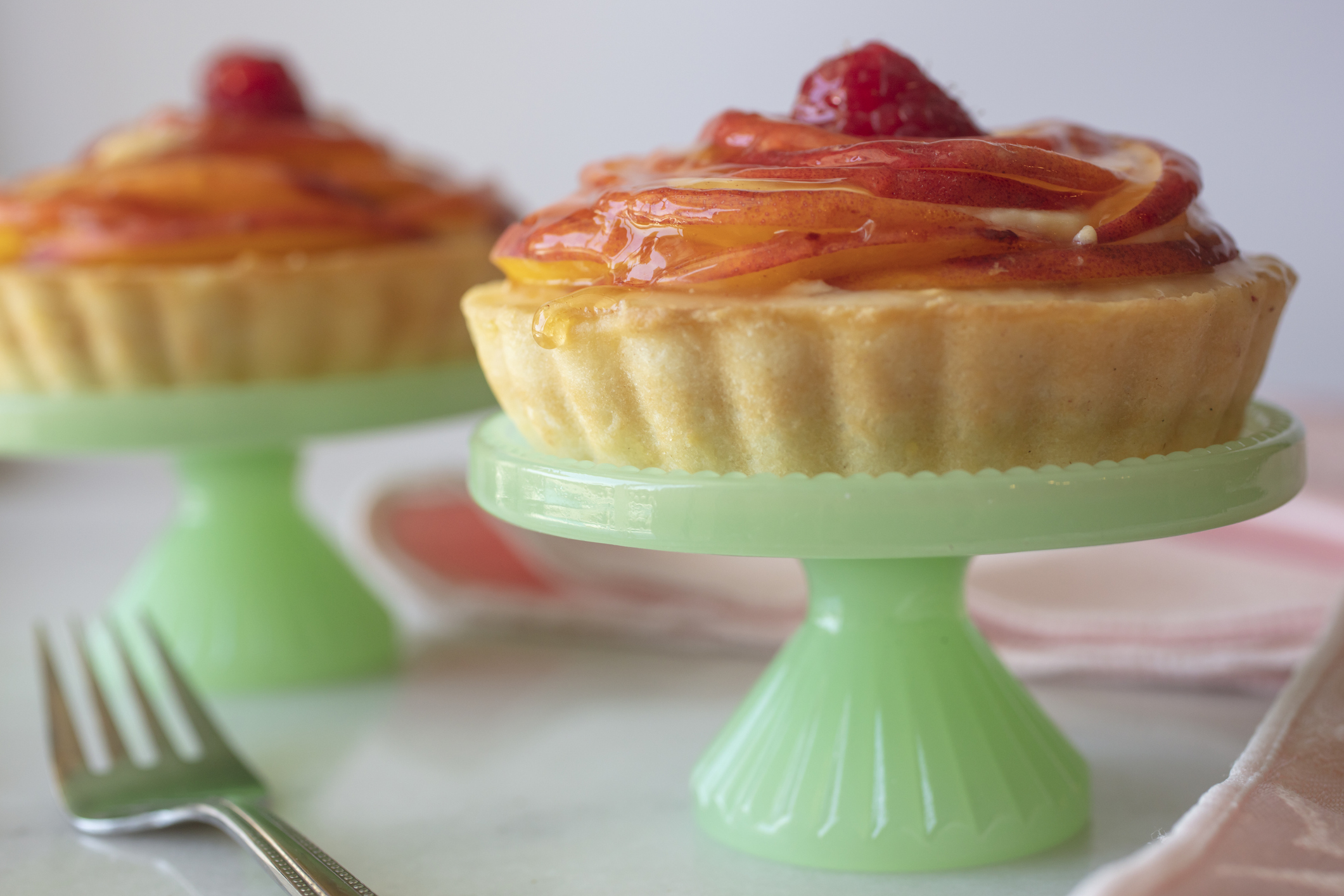 mini peach tarts