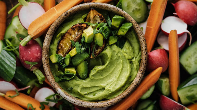 zesty california avocado white bean dip