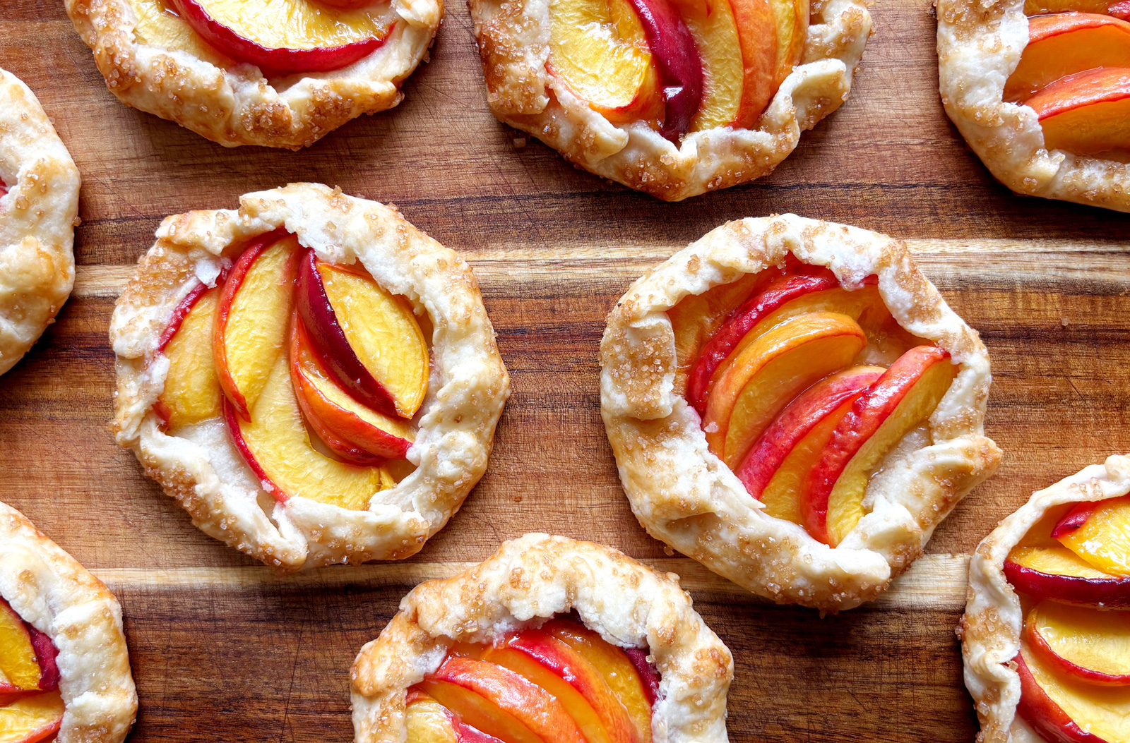 mini peach galettes