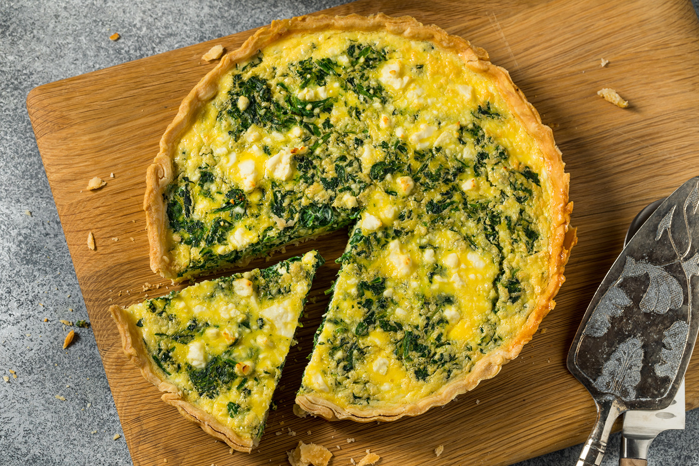 feta and spinach quiche